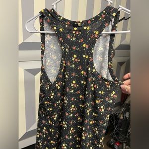 Floral ribbed tank top Dress